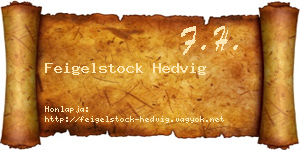 Feigelstock Hedvig névjegykártya
